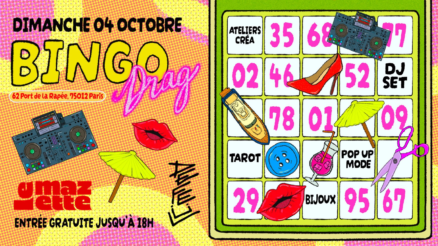 Défeül : Bingo Drag, Dj Set, Ateliers & Pop Up !