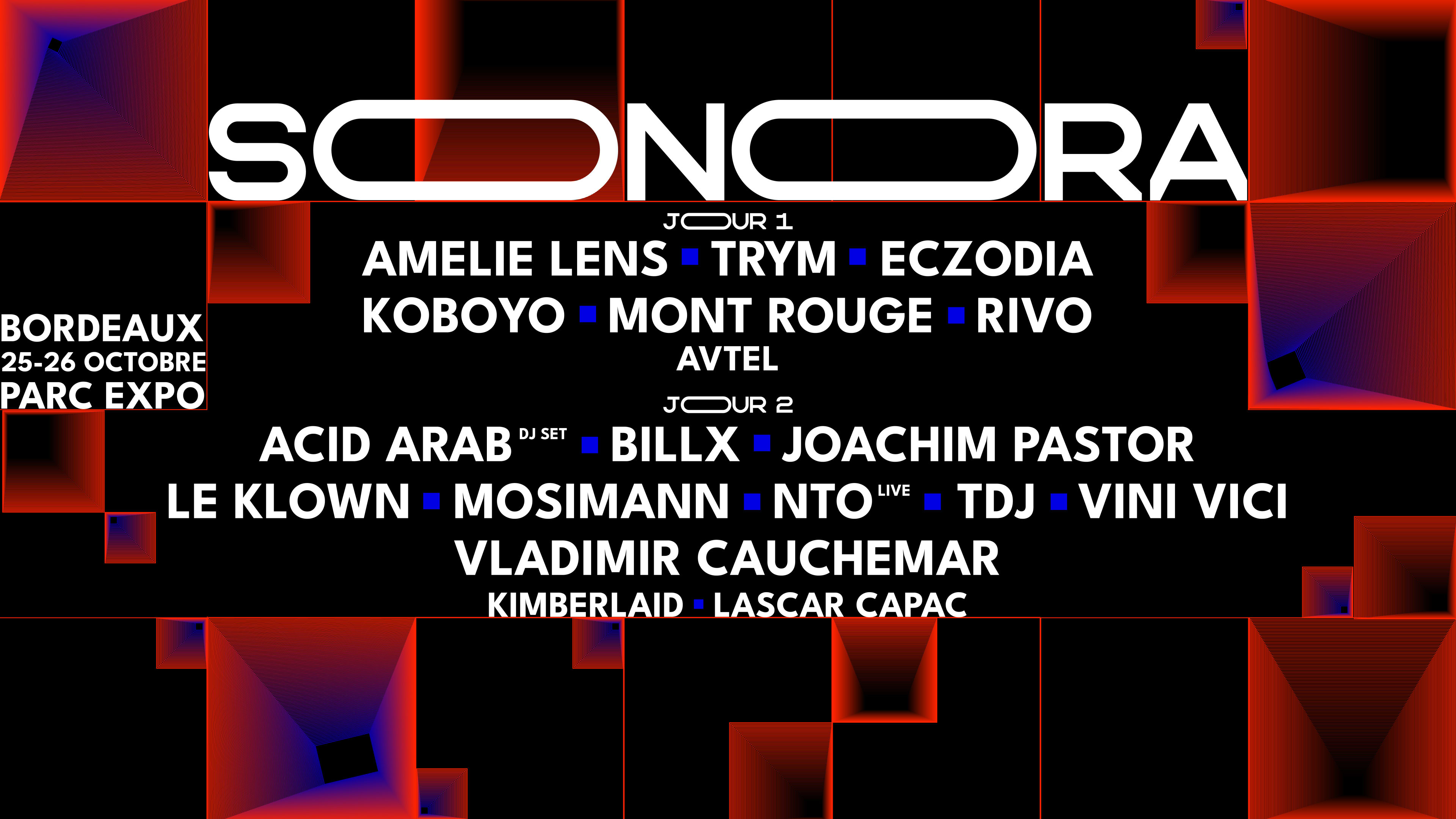Sonora : Amelie Lens, Trym, Nto, Eczodia, Billx, Vini Vici