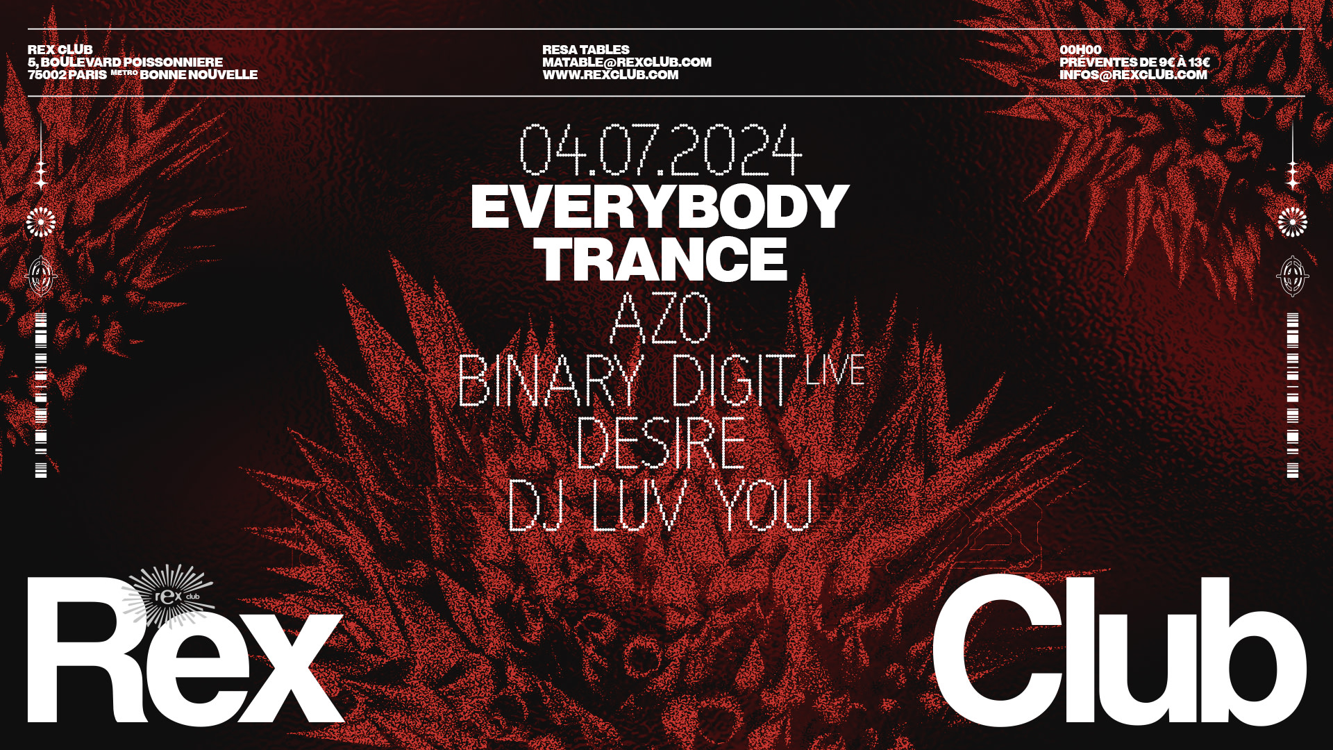 Everybody Trance: Azo, Binary Digit Live, Desire, Dj Luv You