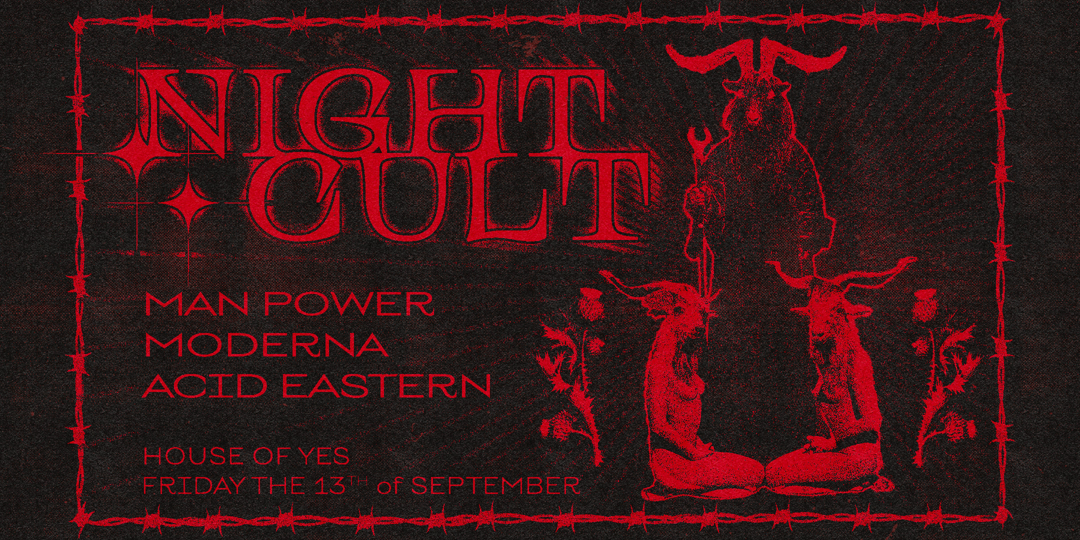 Night Cult: Friday The 13th • Man Power • Moderna
