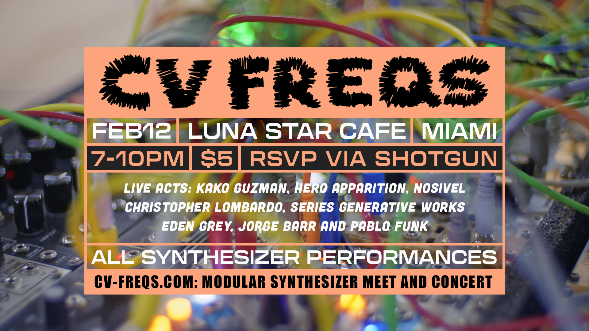 CV Freqs Synthesizer Concert At Luna Star Cafe