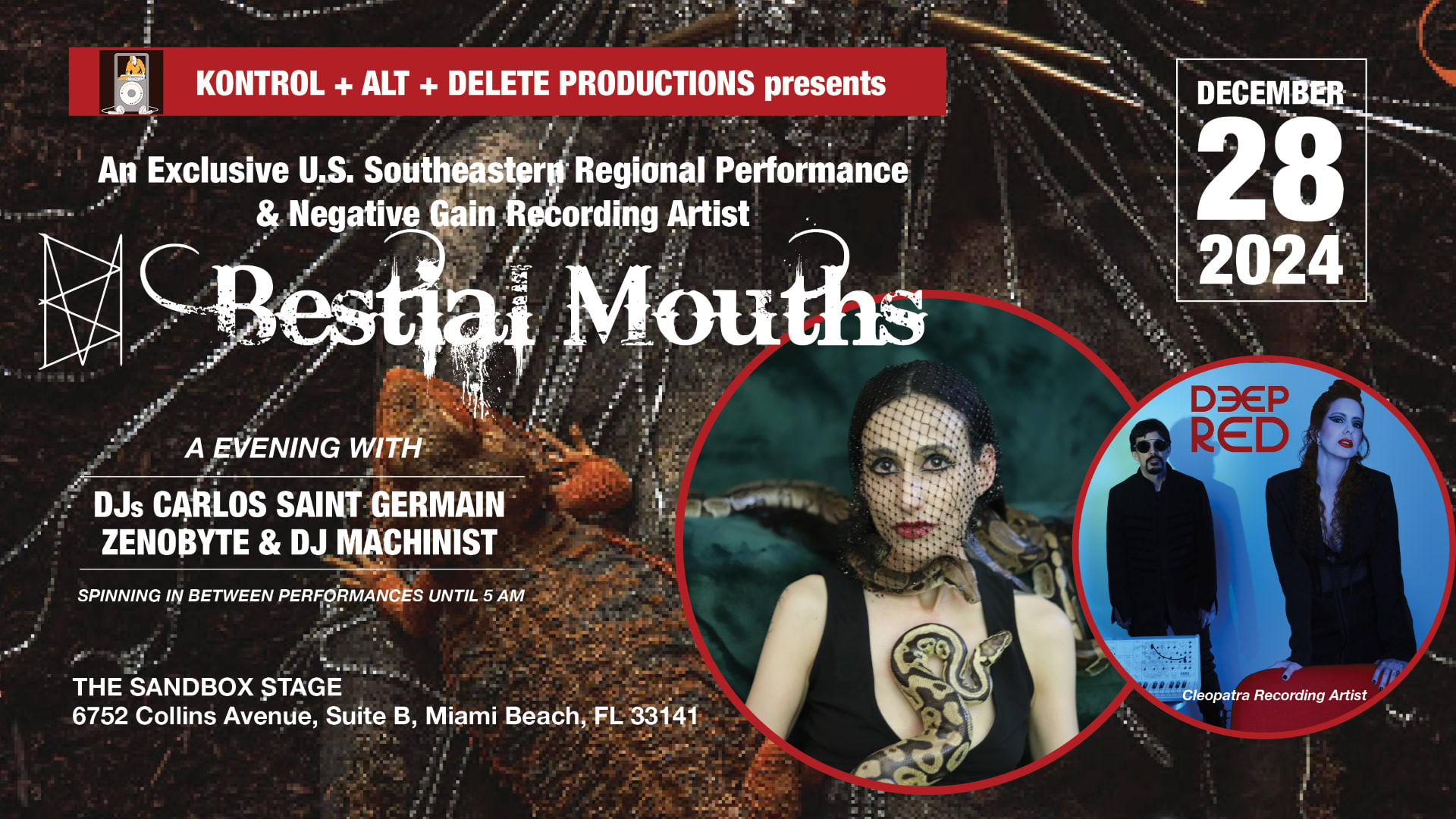 Bestial Mouths-Neg Gain Artist W/Deep Red, Cleopatra Records
