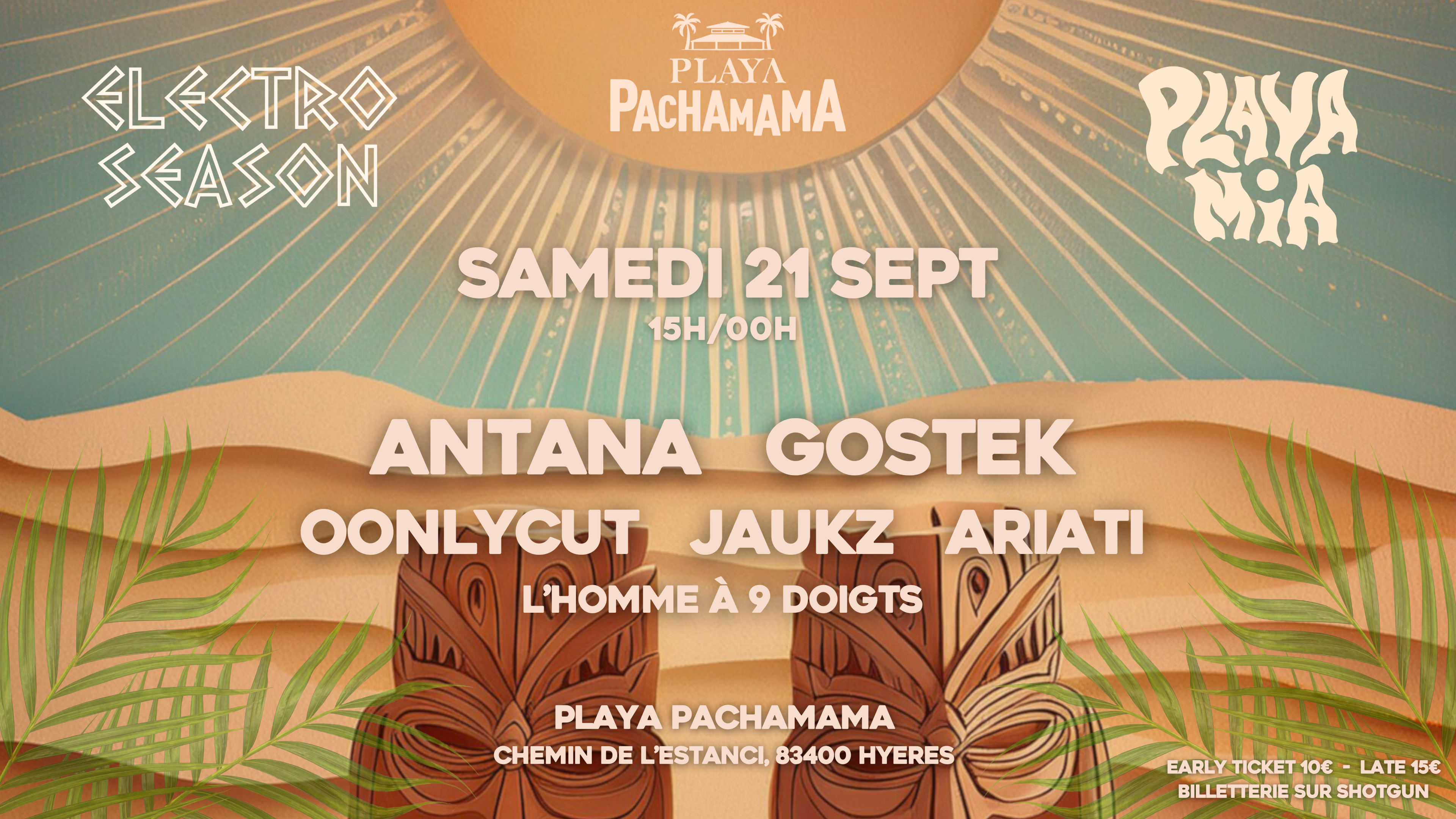 Playa Mia X Electro Season - Sam 21 Sept @ Pachamama