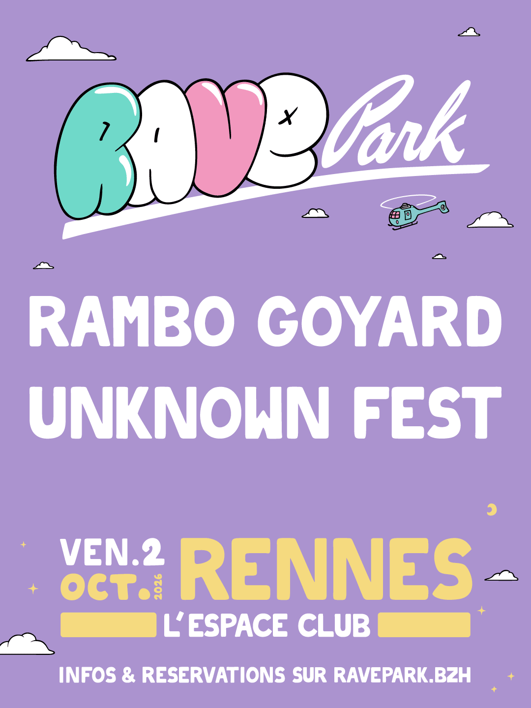 Rave Park 2026 @Espace Club : Rambo Goyard X Unknown Fest