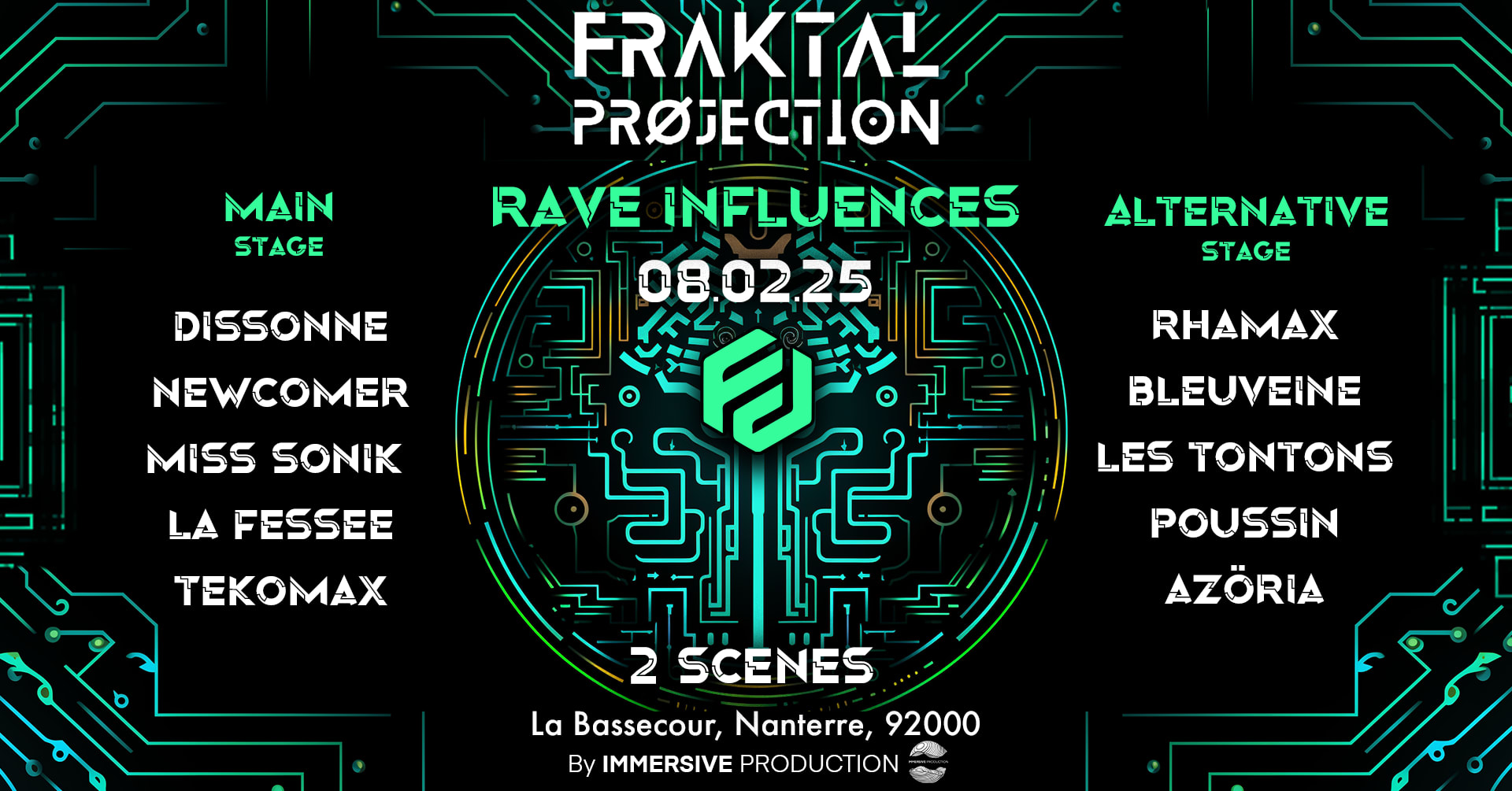 Fraktal Prøjection #7 - Deux Scènes - Rave Influences