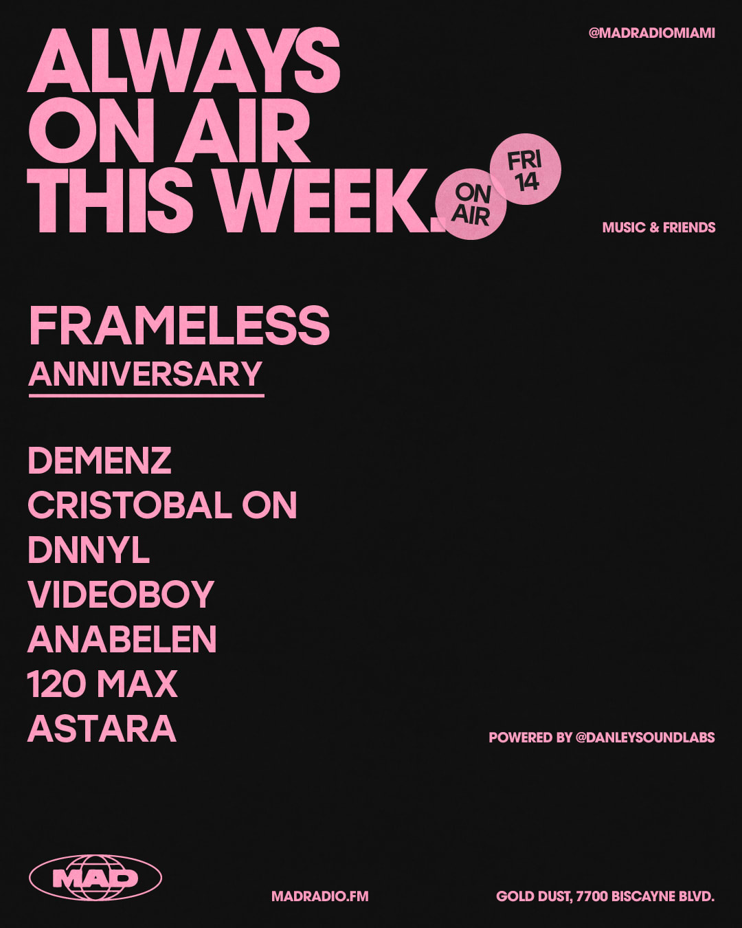 Frameless Anniversary: Demenz / Cristobal On /Dnnyl/Videoboy