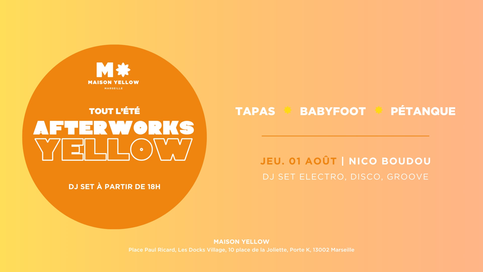 Afterwork Yellow - 01/08/2024