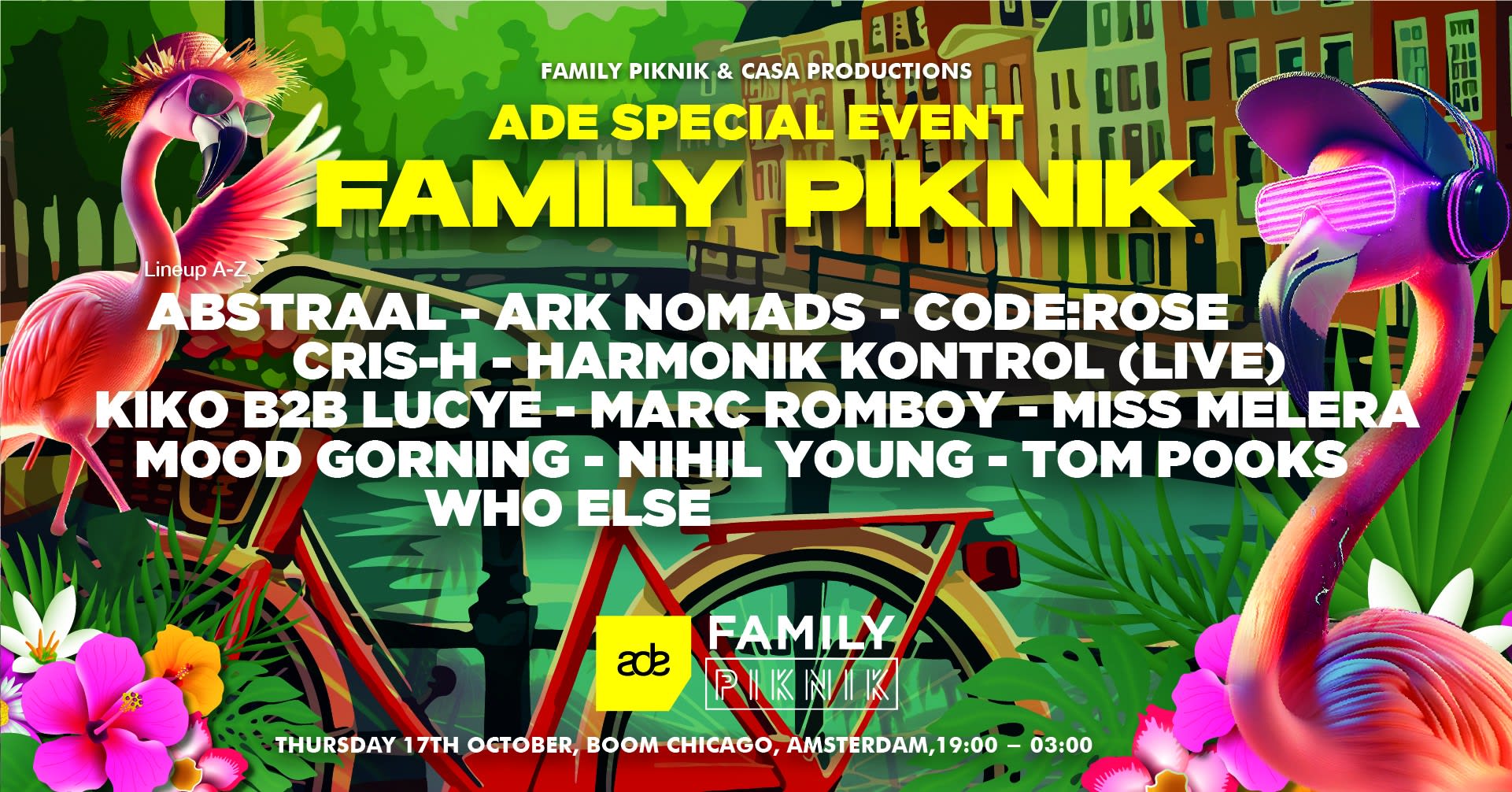 Family Piknik X Ade Special Event - Boom Chicago Amsterdam