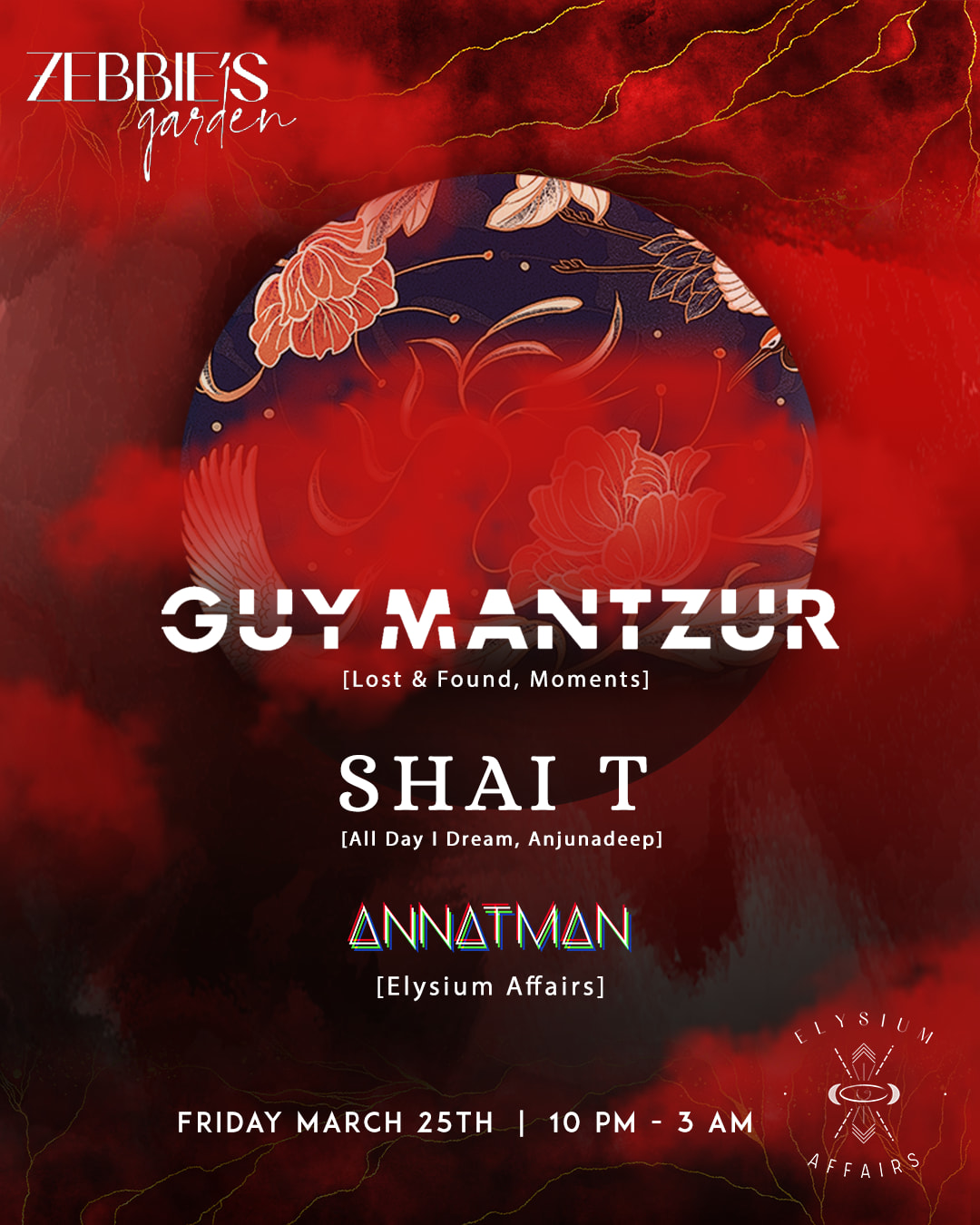 Guy Mantzur, Shai T & Ann Atman At Zebbie's Garden