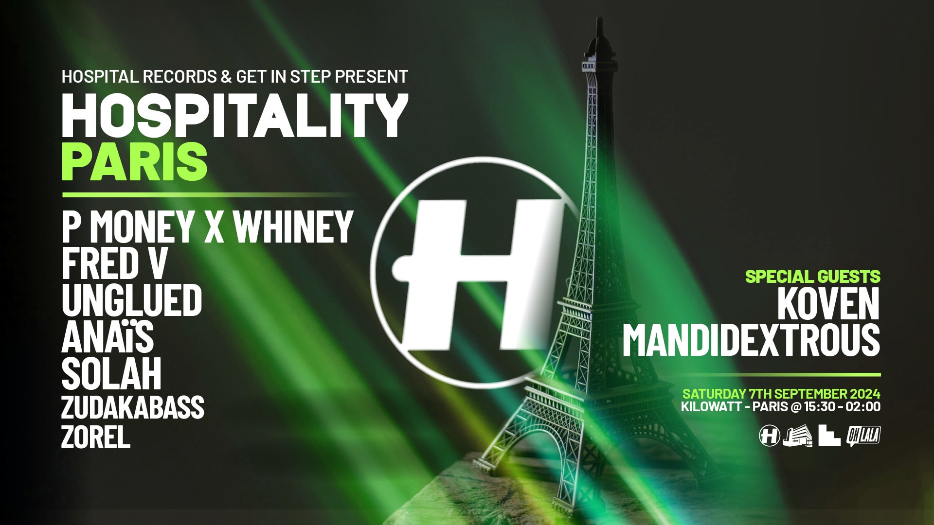 Get In Step & Hospital Records Present: Hospitality Paris