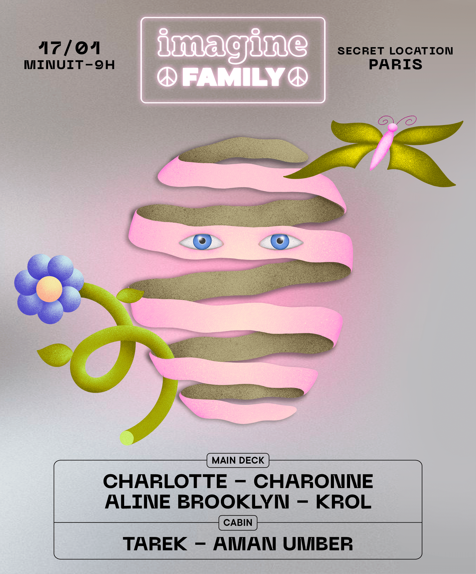 Imagine Family Invite: Charlotte, Charonne, Aline Brooklyn