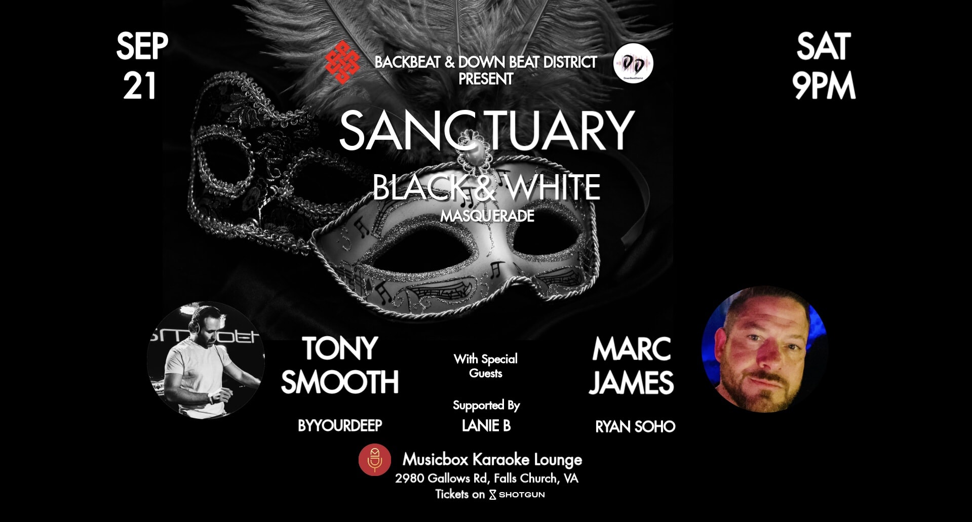 Sanctuary: Black & White Masquerade
