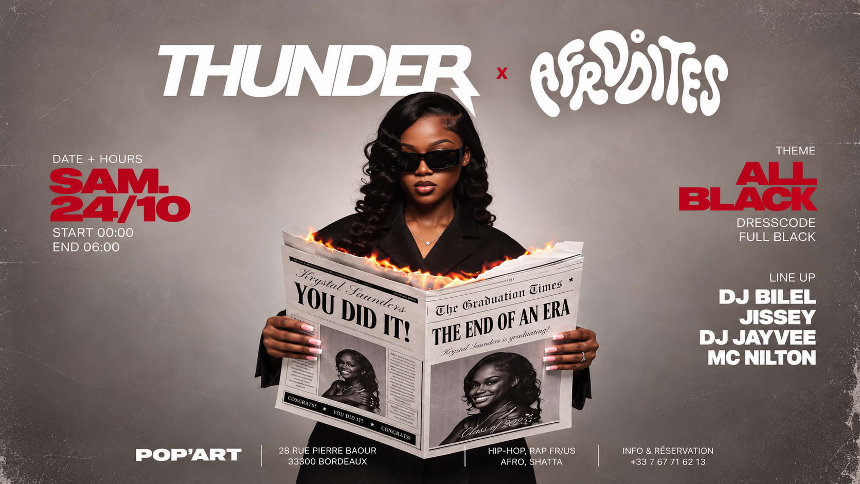Thunder X Les Afrodites | 24/10 | Pop'art Full Black Edition