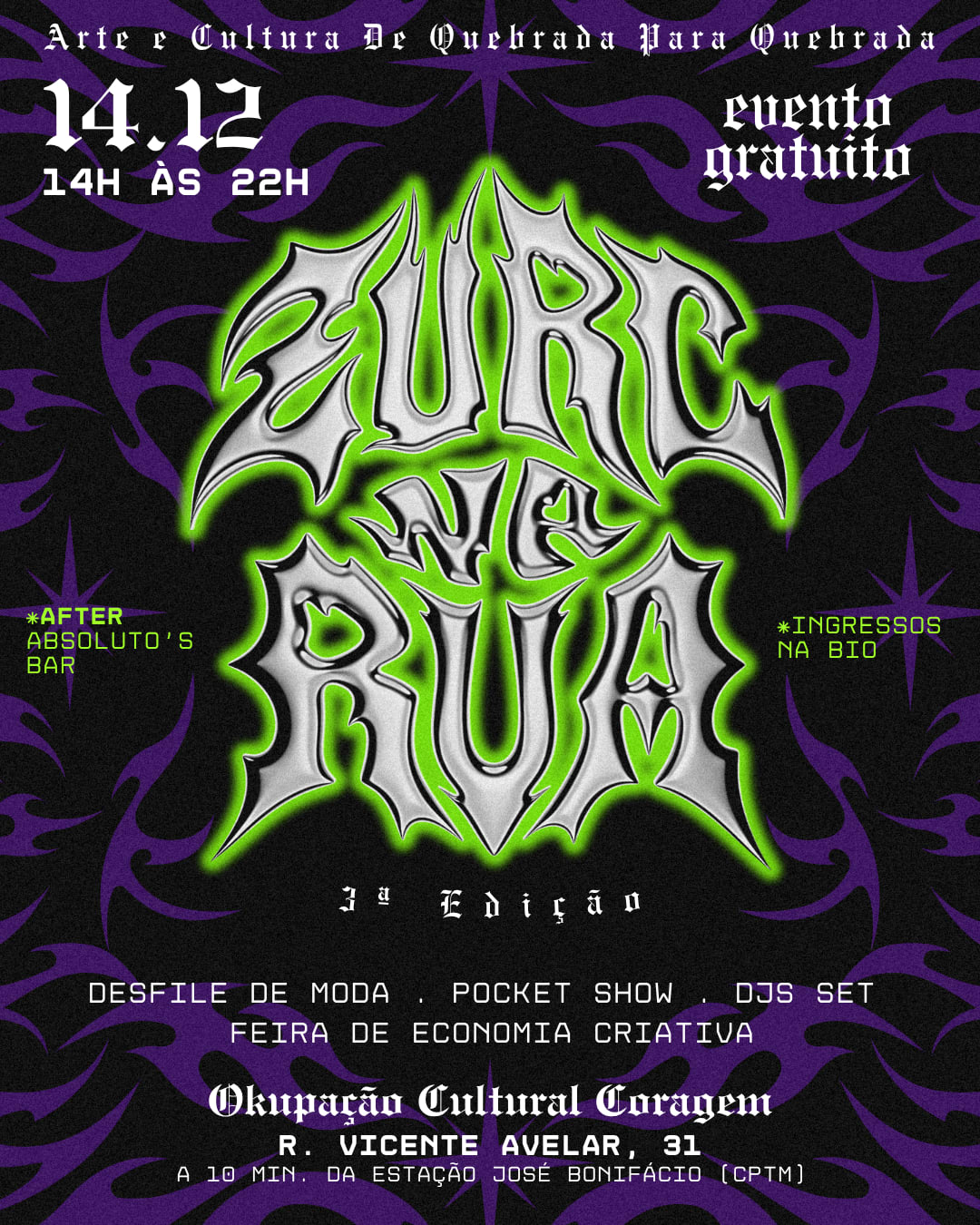 Feira Cultural Zurc Na Rua +  After Baile Do Znr