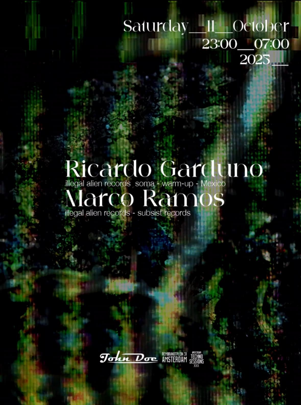 Amsterdam Techno Sessions With Ricardo Garduno (Soma) Mexico