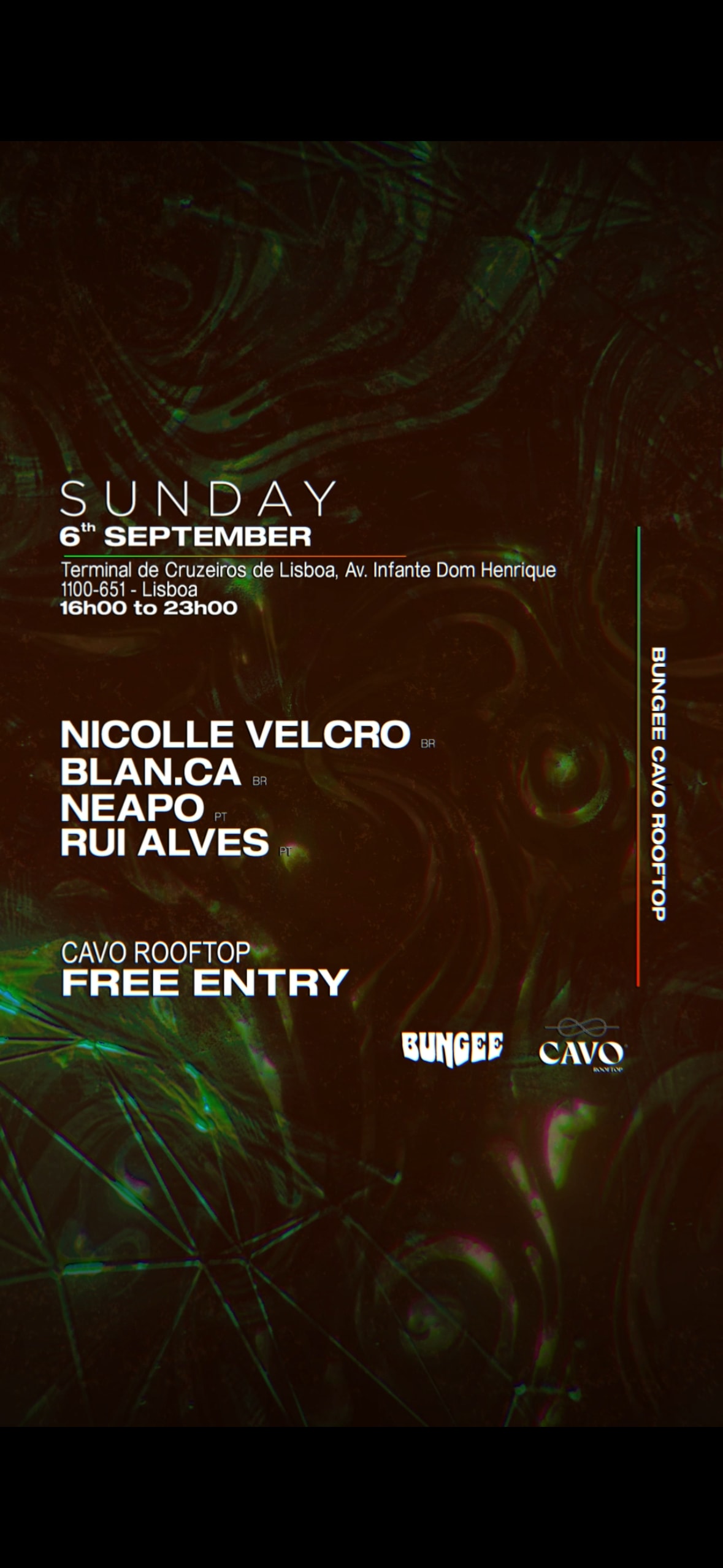 Nicolle Velcro & More | Sunday 6 Sep × Cavo Terrace • Free