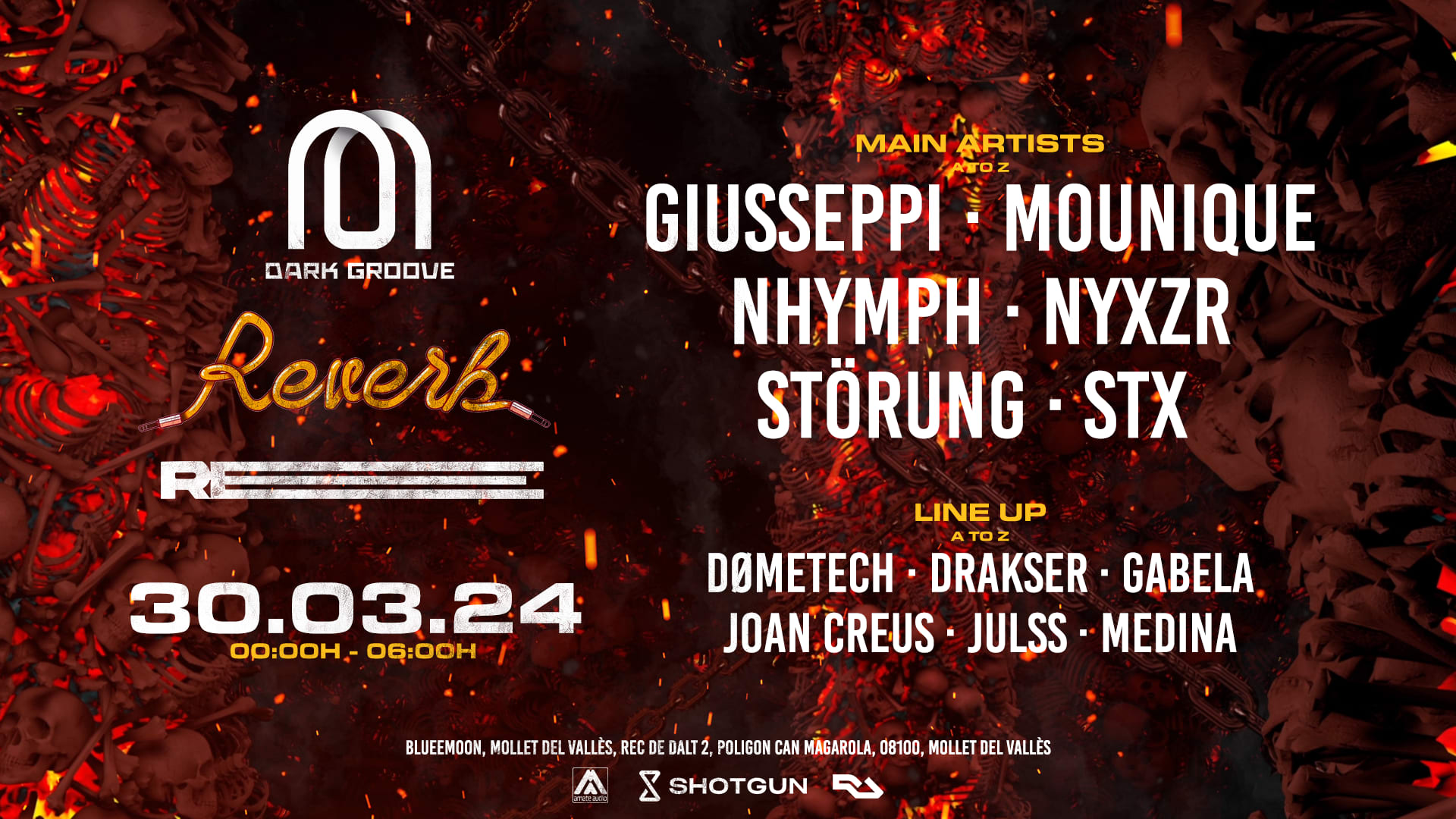 Darkgroove X Reverb | 12 Artist | 3 Stage