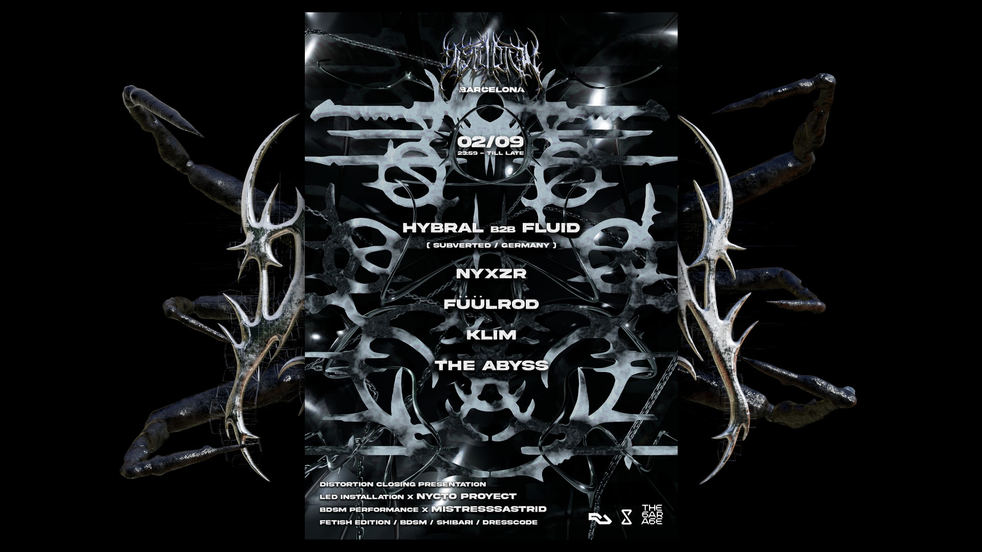 (Last Tickets) Distortion Press. Nyxzr . Fetish / Techno
