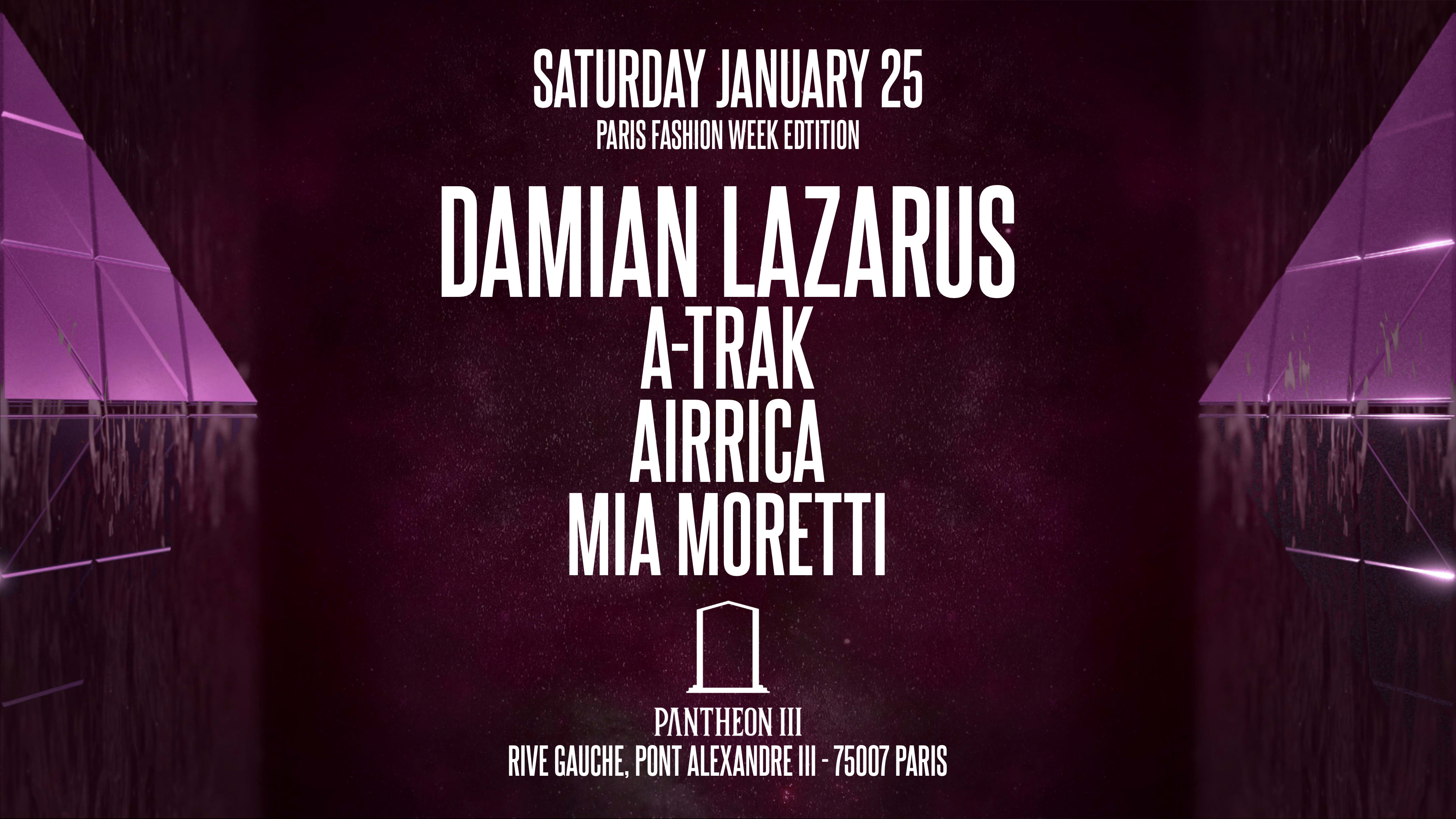 Pantheon : Damian Lazarus | A-Trak | Airrica | Mia Moretti