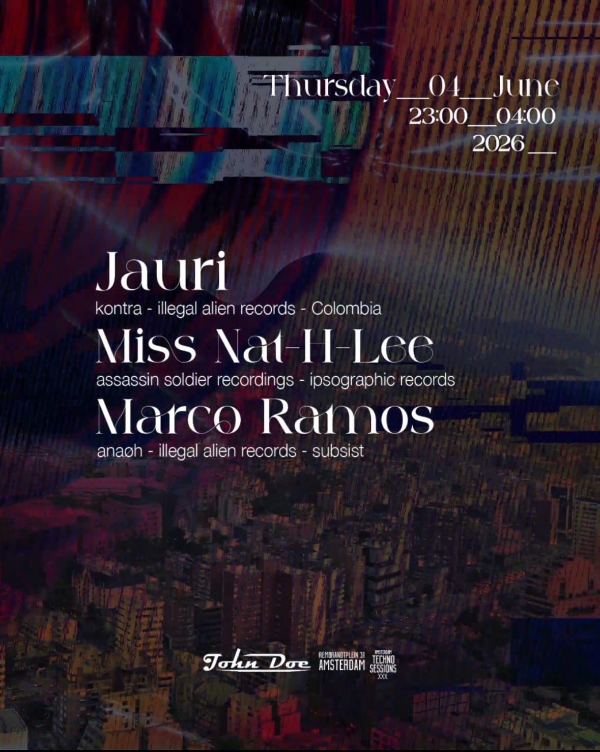 Amsterdam Techno Sessions W/ Jauri - Live! (Kontra) Colombia