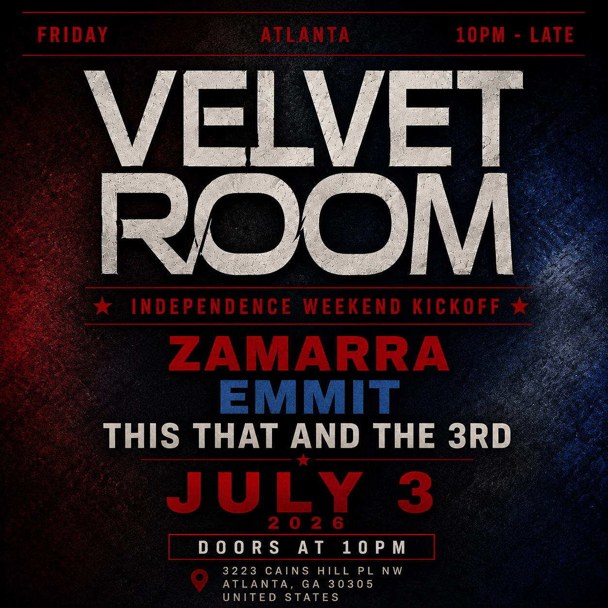 Velvet Room July 3rd