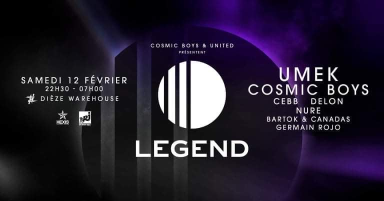 [Cancelled] Legend : Umek, Cosmic Boys And More By United
