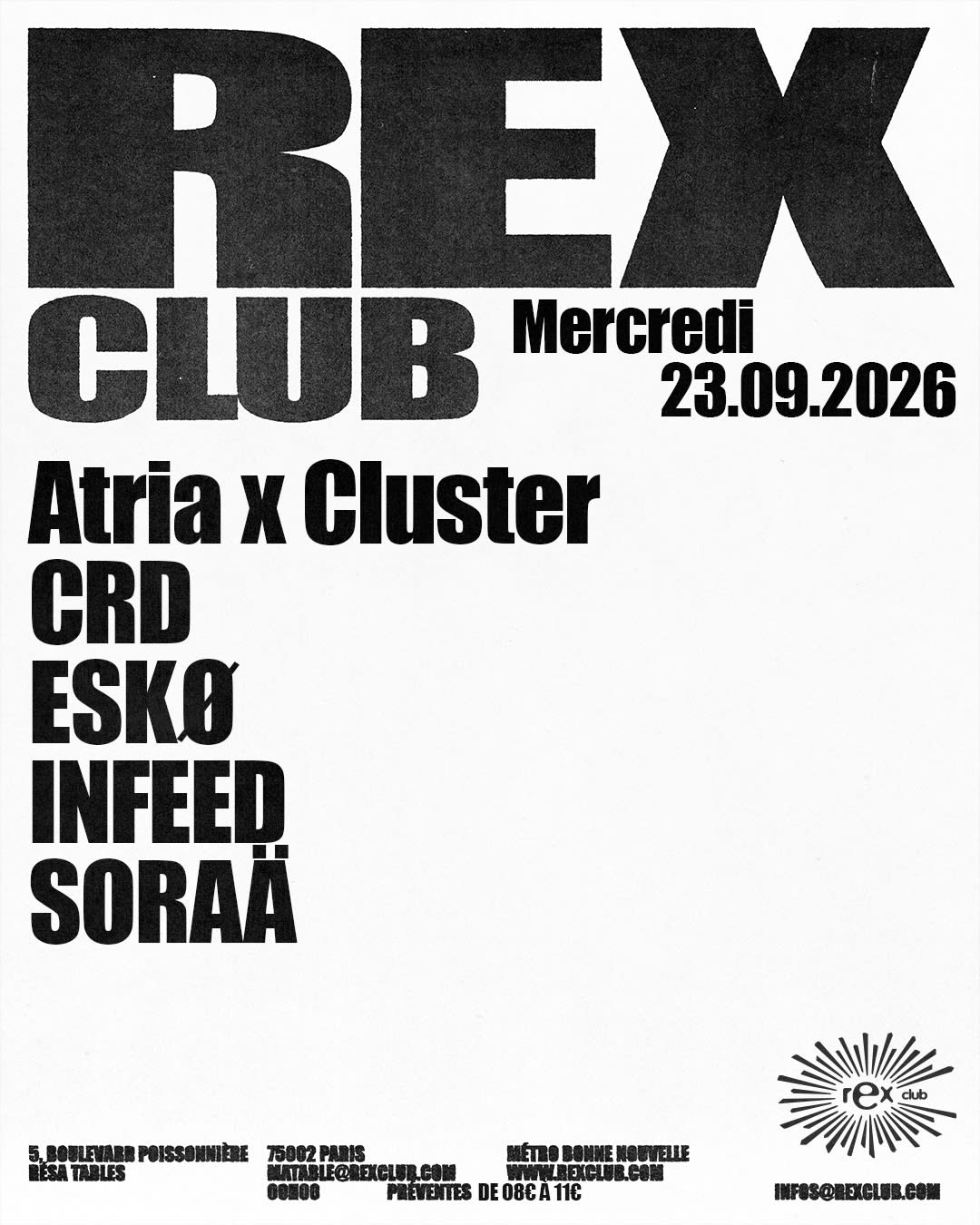 Atria X Cluster: Crd, Eskø, Infeed, Soraä