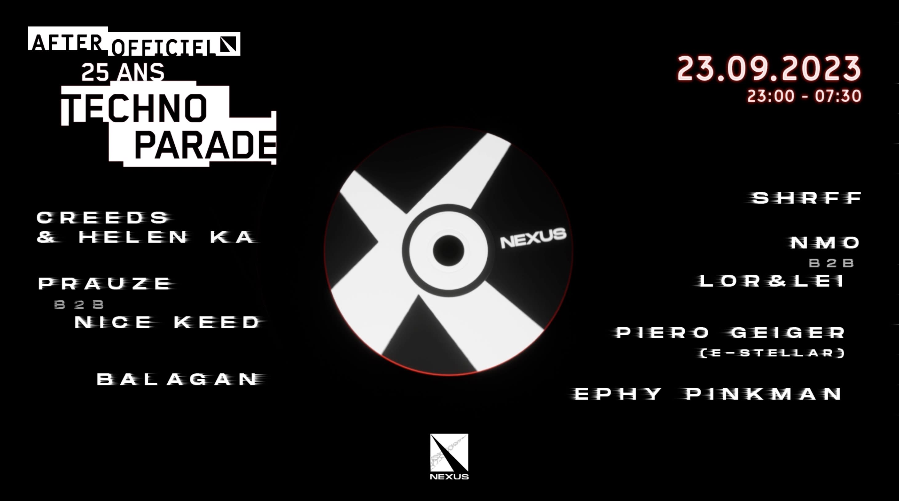 Nexus Techno Parade : Creeds | Prauze | Nice Keed | Balagan