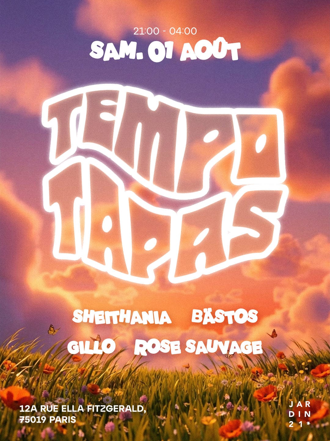 Tempo Tapas : Planche MIX  X Jardin21 - Dj Sets