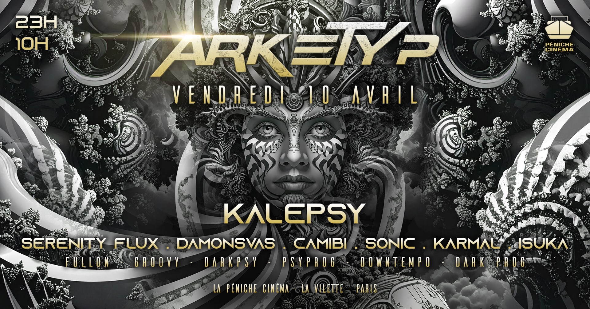 Arketyp X Péniche : Kalepsy + After 10h [23h À 10h]
