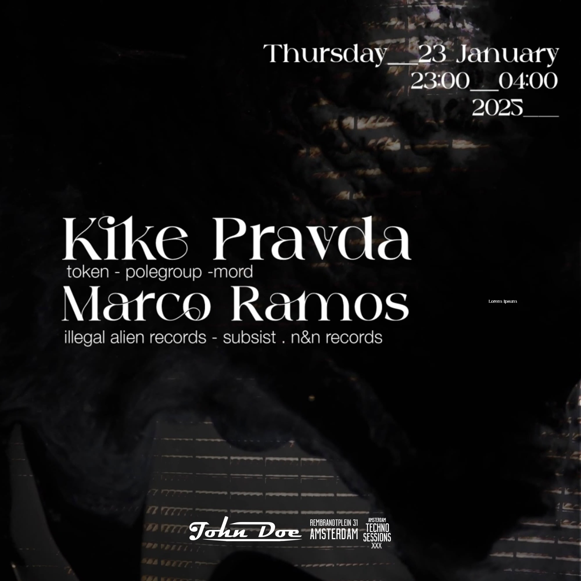 Amsterdam Techno Sessions With Kike Pravda (Token - Mord) Es