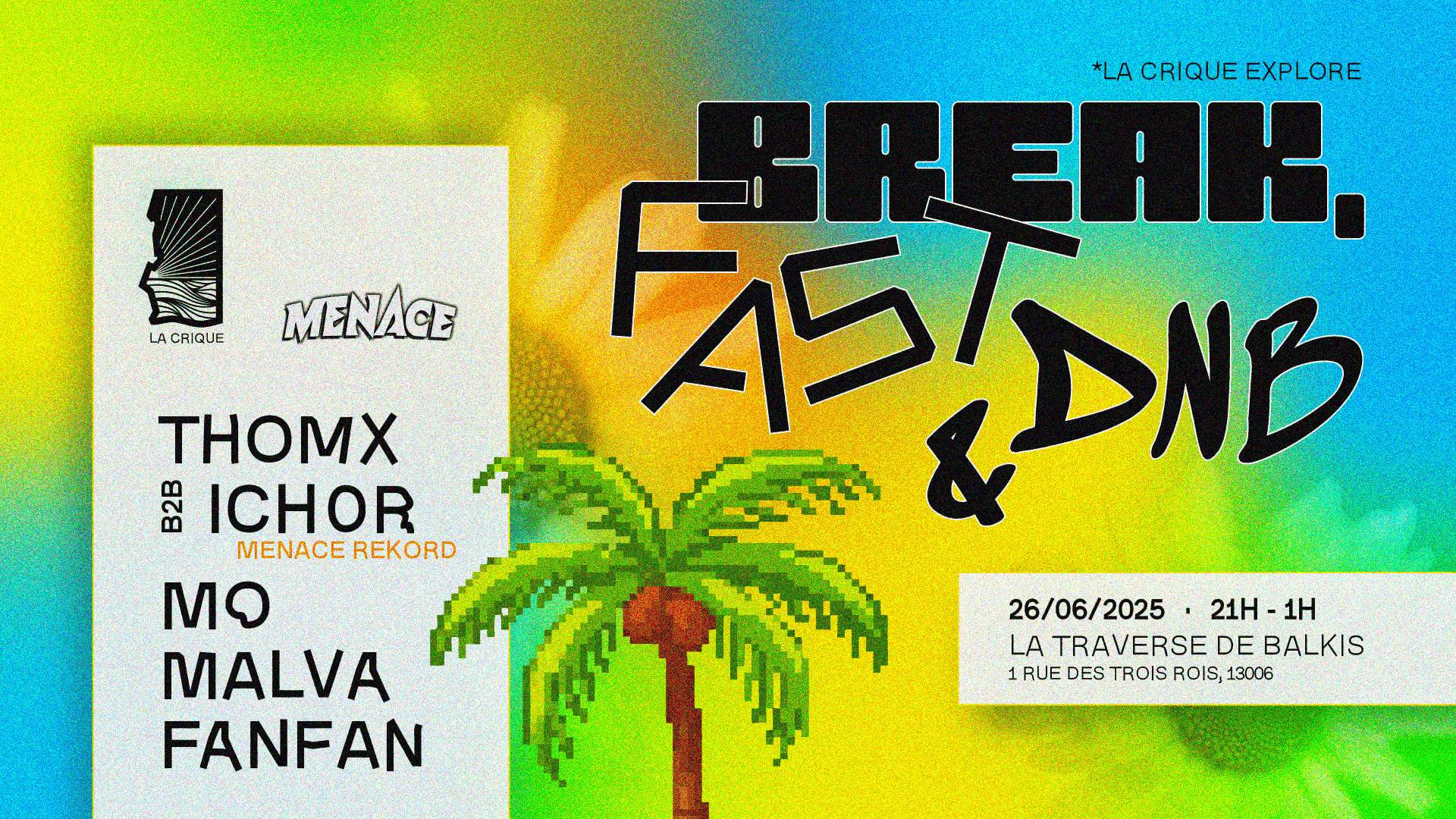 La Crique Explore : Break, Fast & Dnb Avec Menace Rekords