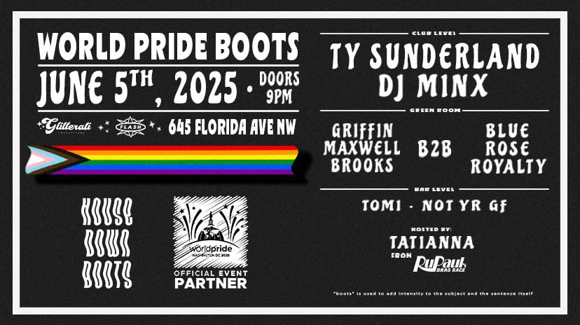 World Pride Boots: Ty Sunderland - Dj Minx
