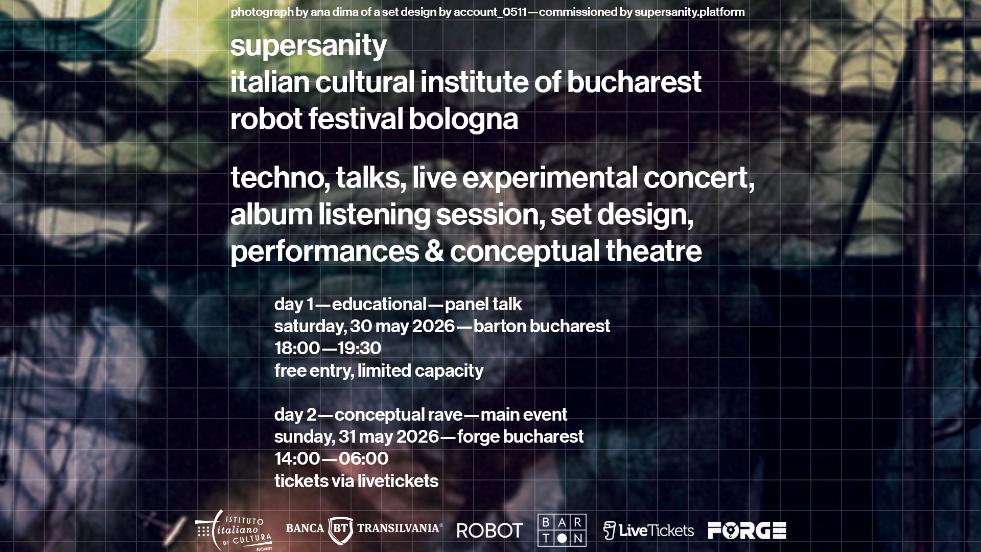 Supersanity X Italian Cultural Institute X Robot Festival