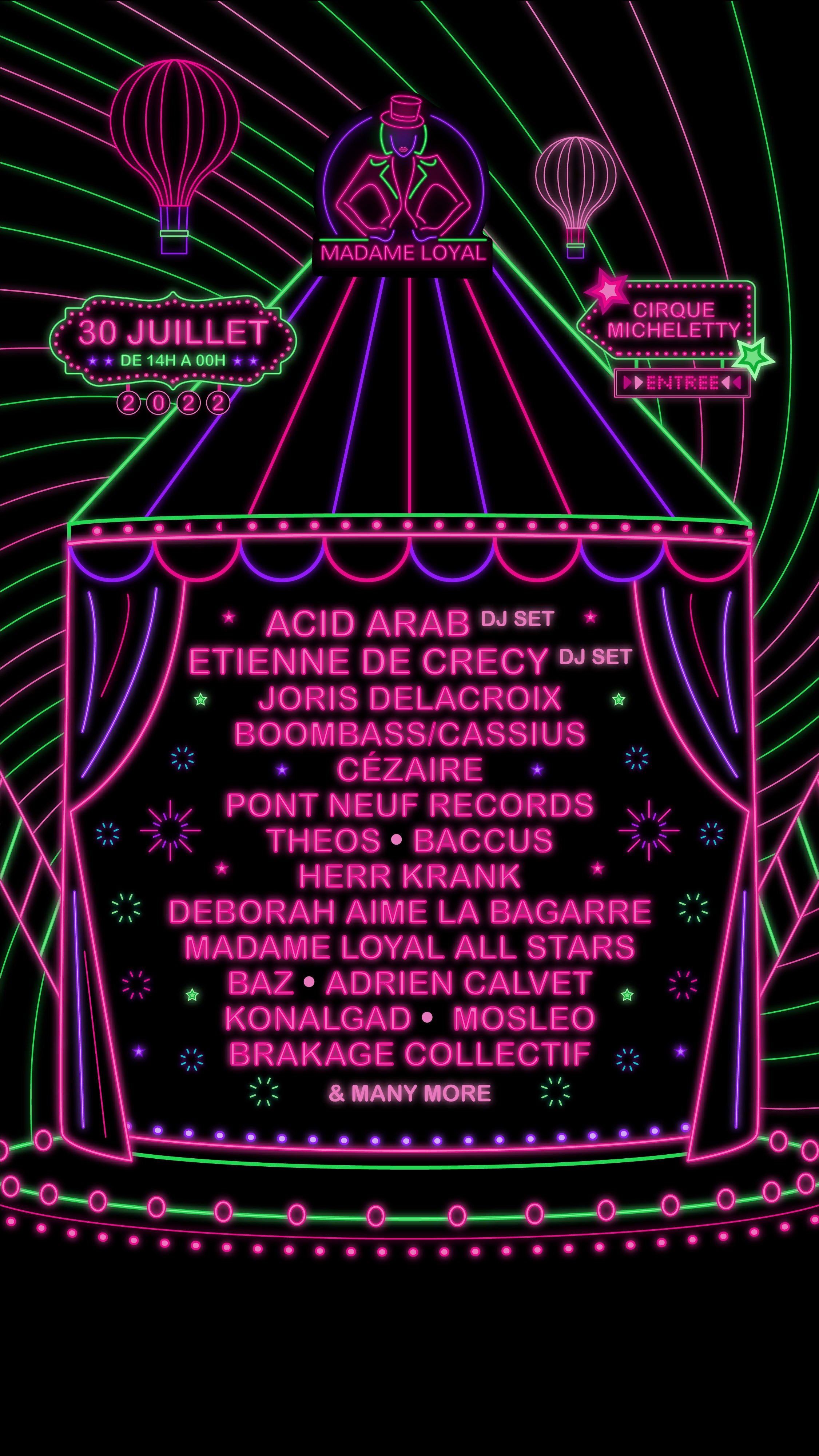 Madame Loyal : Etienne De Crecy, Acid Arab, Cassius/Boombass