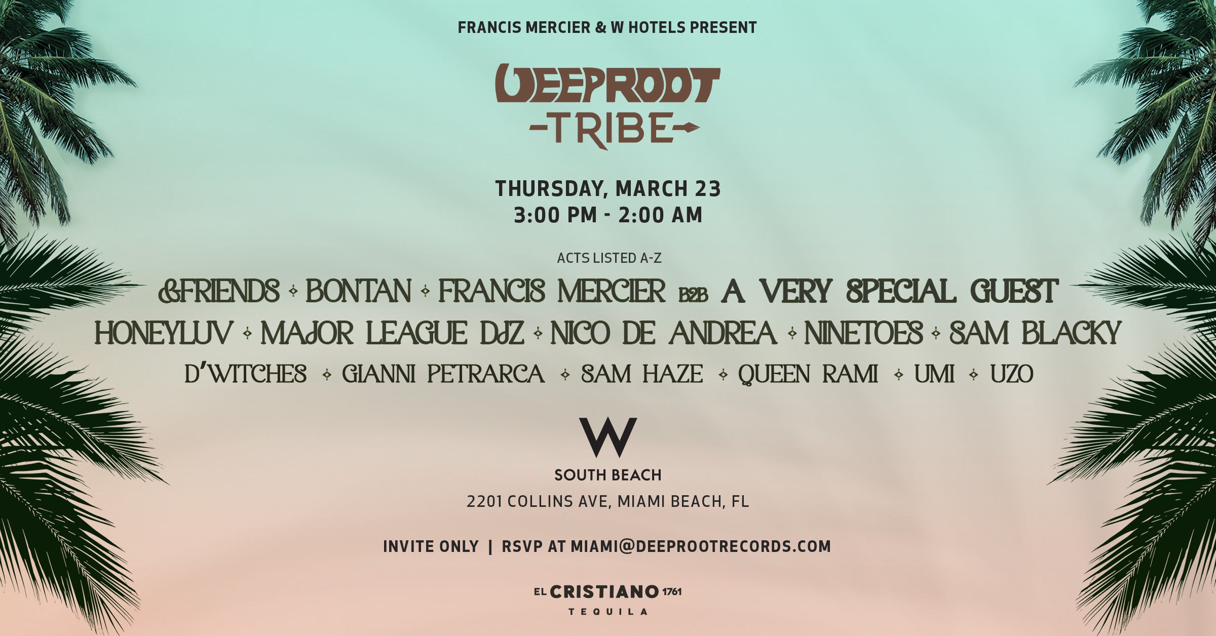Deep Root Tribe Miami Music Week At W South Beach