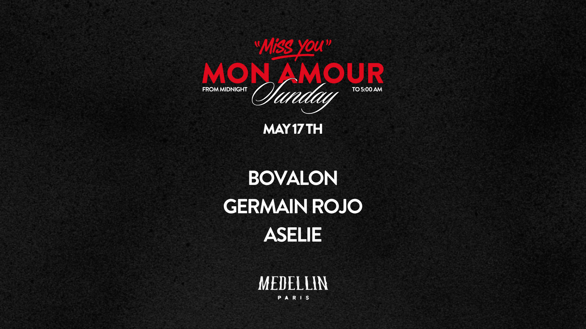 Miss You Mon Amour