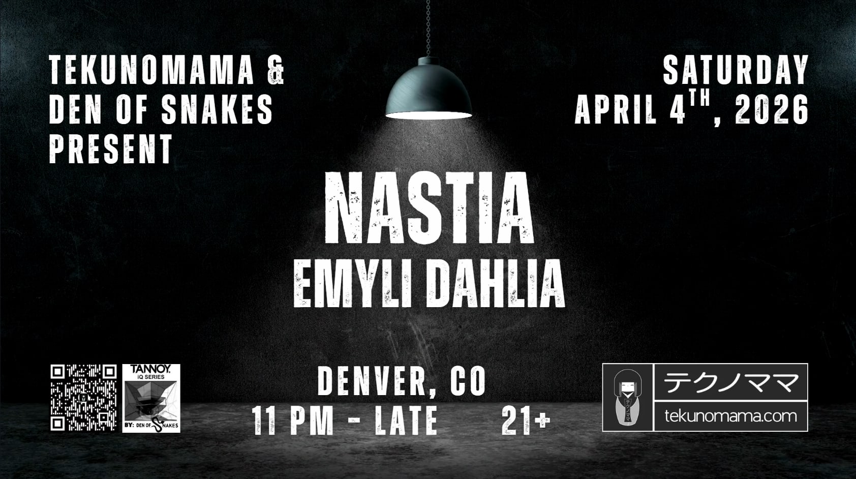 Tekunomama & Den Of Snakes Present Nastia +