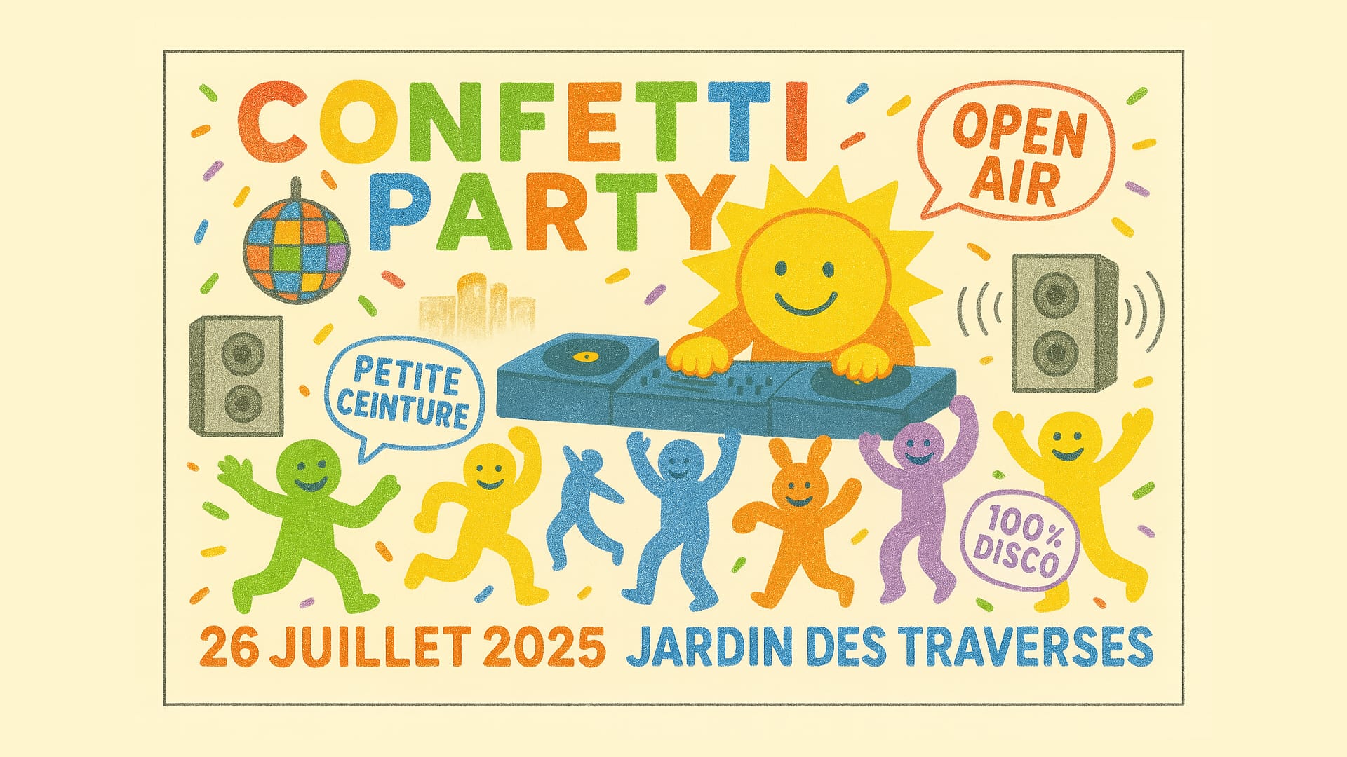 Open Air Gratuit - Confetti Party @ Le Jardin Des Traverses