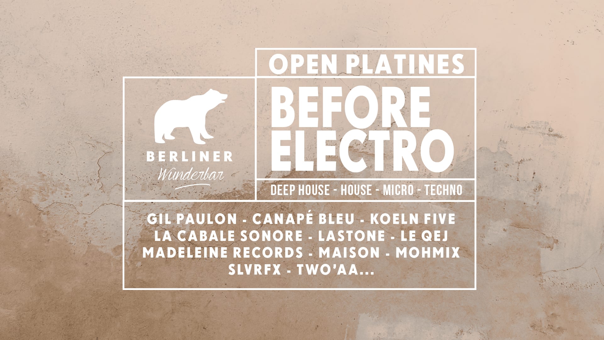 Before Electro #Openplatines : Lastone