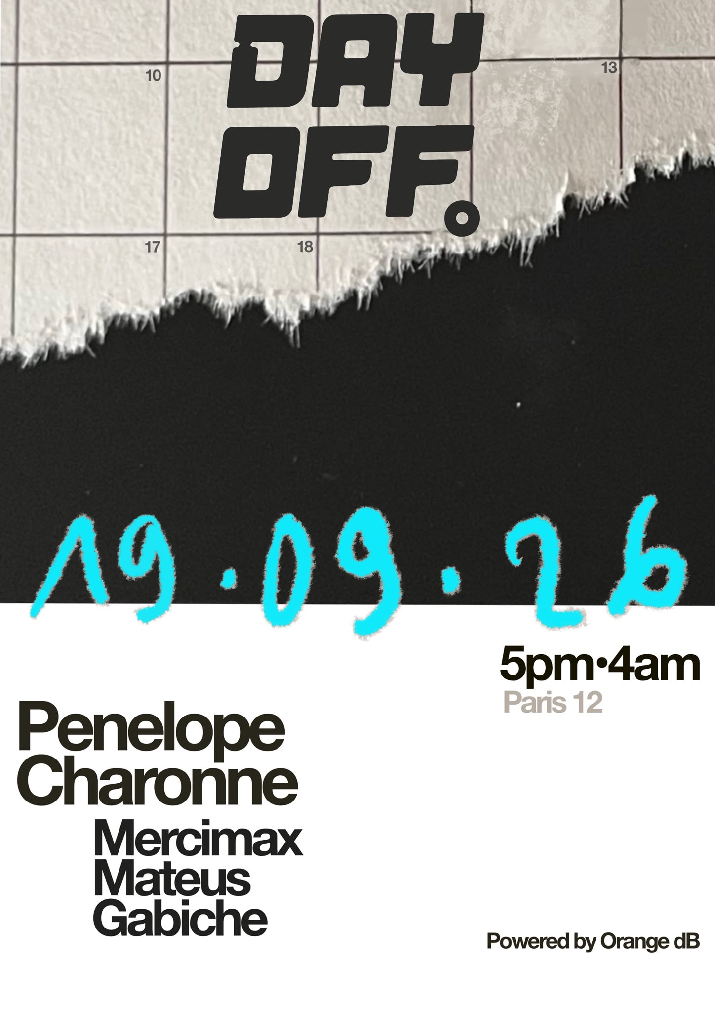 Dayoff#001 : Penelope, Charonne, Mercimax, Gabiche, Mateus