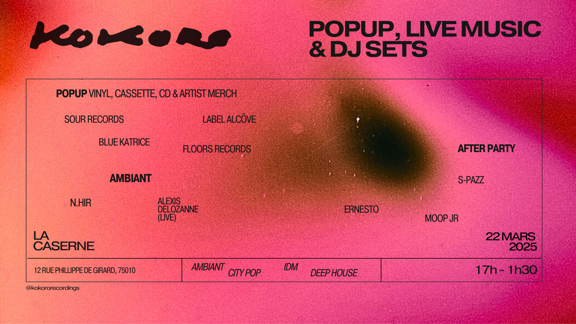 Kokoro Recordings Popup, Live Music & Dj Sets