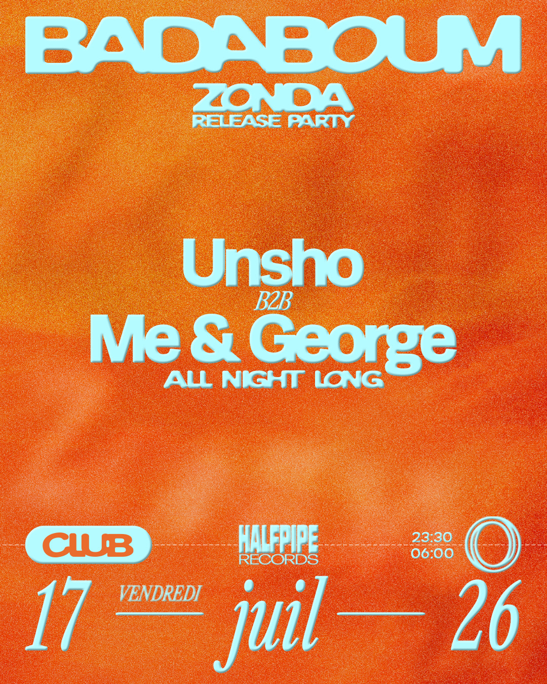 Club — Halfpipe Records: Unsho X Me & George All Night Long