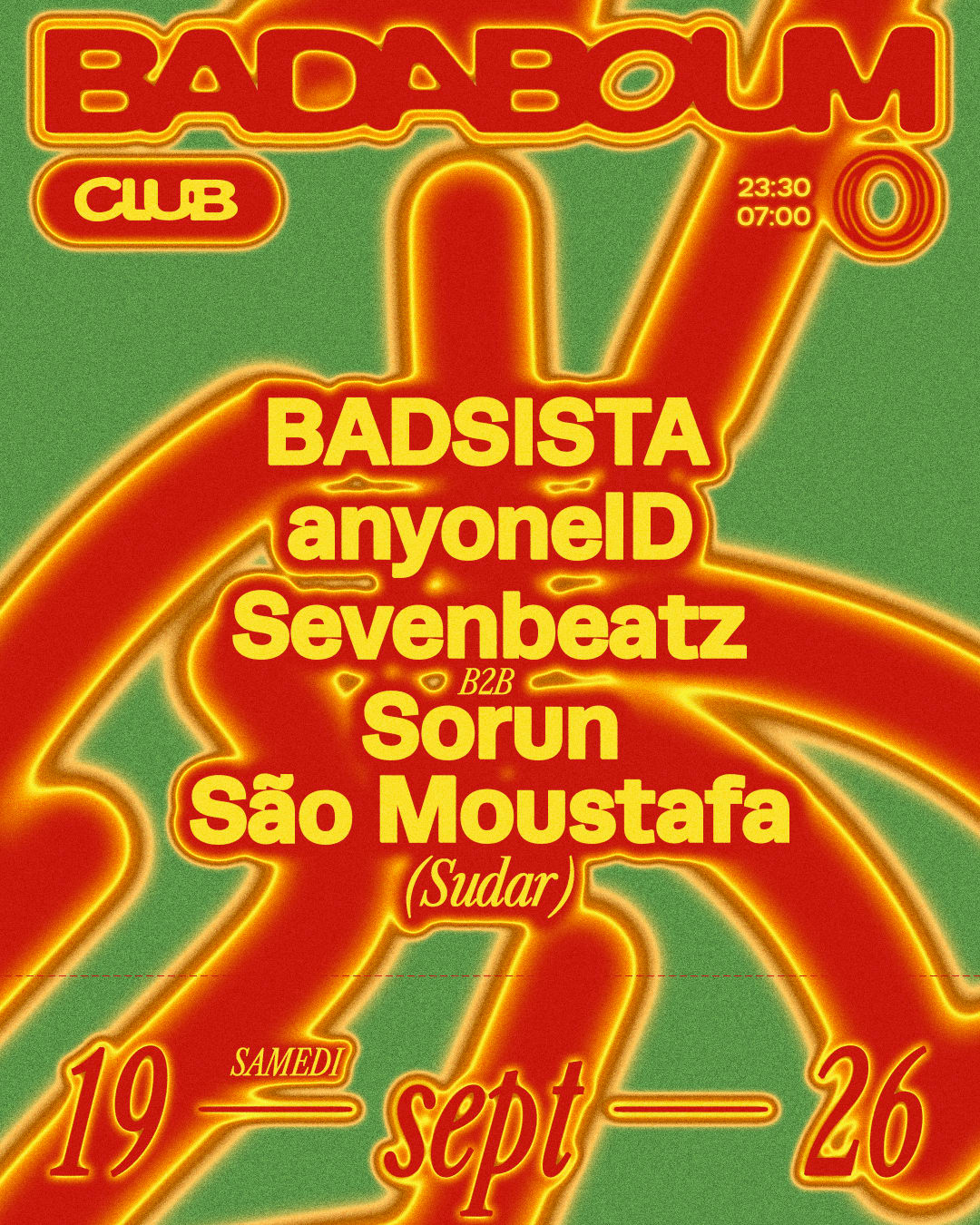 Club — Badsista, Anyoneid, Sevenbeatz B2b Sorun, Sudar