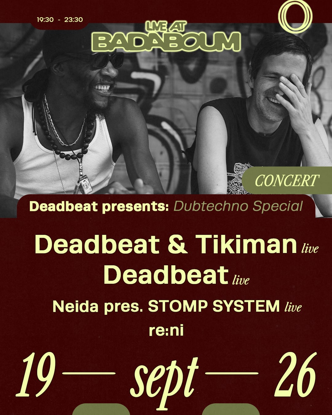 Deadbeat Dubtechno Special: Tikiman Live, Neida Live, Re:Ni