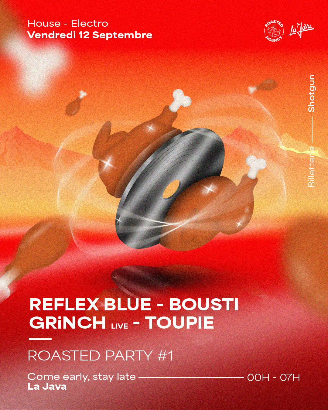 Roasted Party #1 Reflex Blue, Bousti, Grinch (Live), Toupie