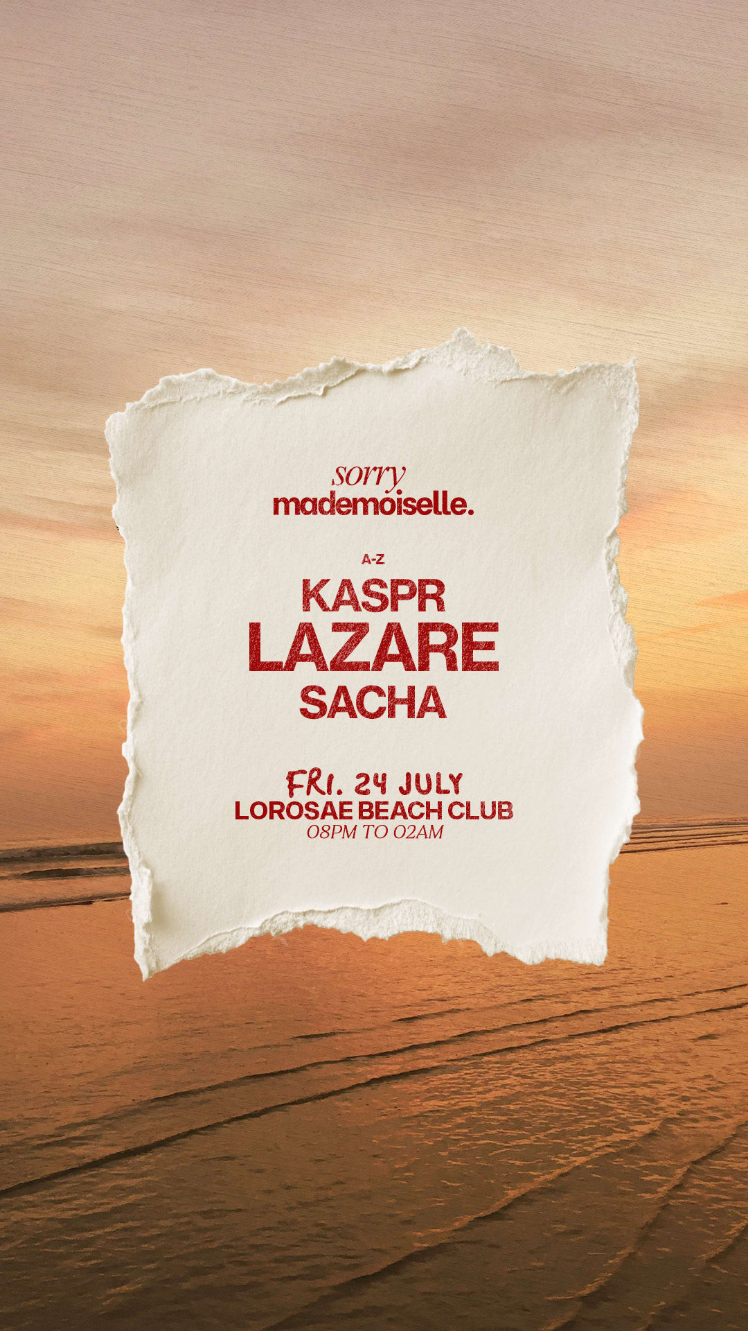 Beach Residency With Lazare By Sorry Mademoiselle