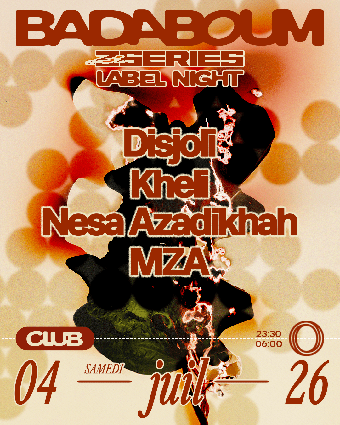 Club — Mza Label Night: Disjoli, Kheli, Nesa Azadikhah