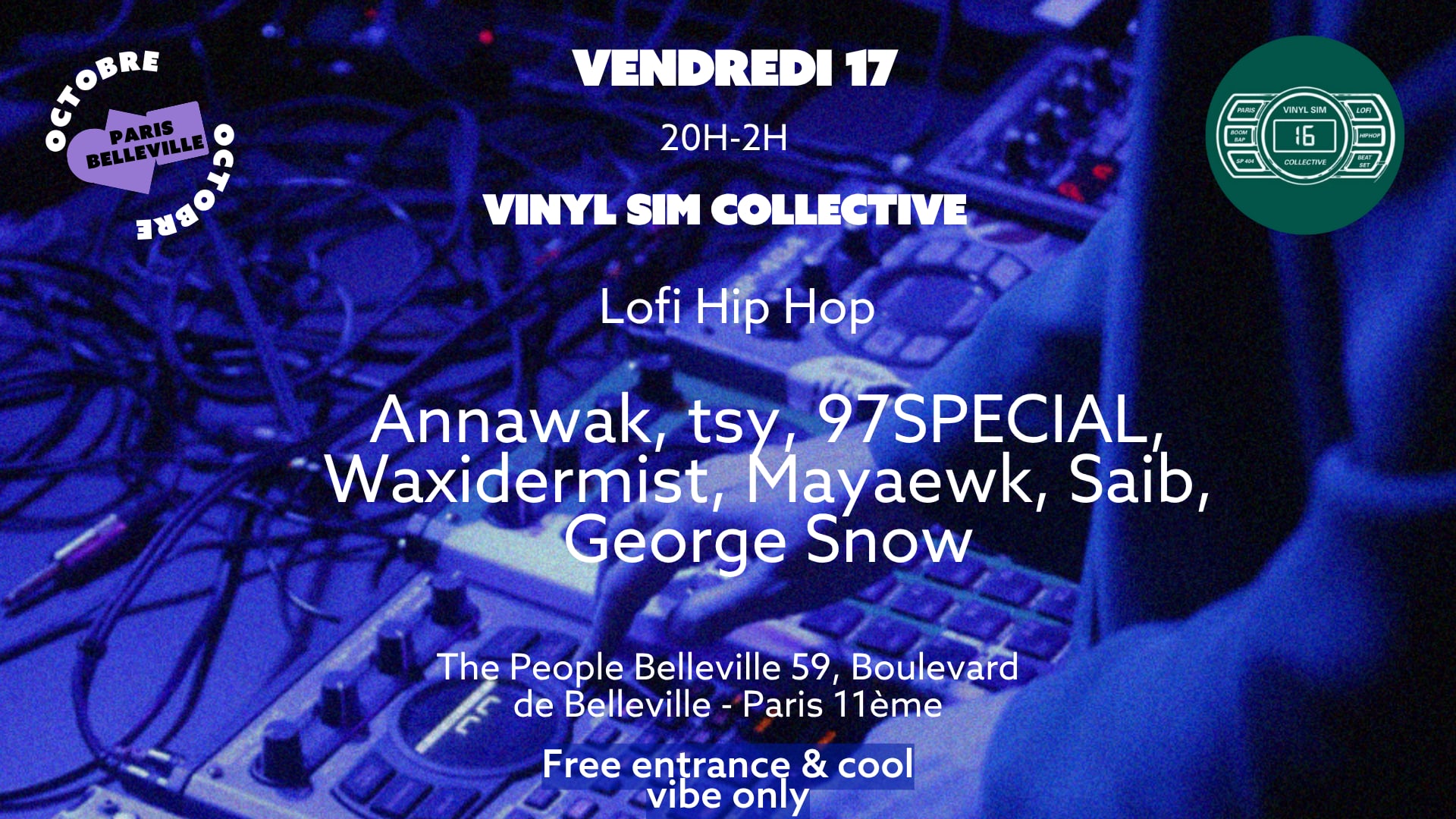Lofi Hip Hop Party Avec Vinyl Sim Collective (Sp404 Live)