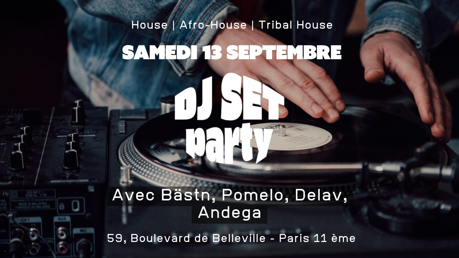 Belleville Dj Set Night - Open Platine